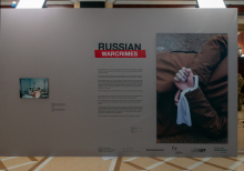 Opening of the Russian War Crimes Exhibition during Informal YES Gathering "One Year - Stay in Fight"
